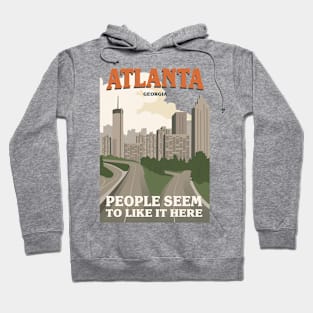 Vintage Atlanta Georgia Cityscape Downtown Skyline Apparel Hoodie